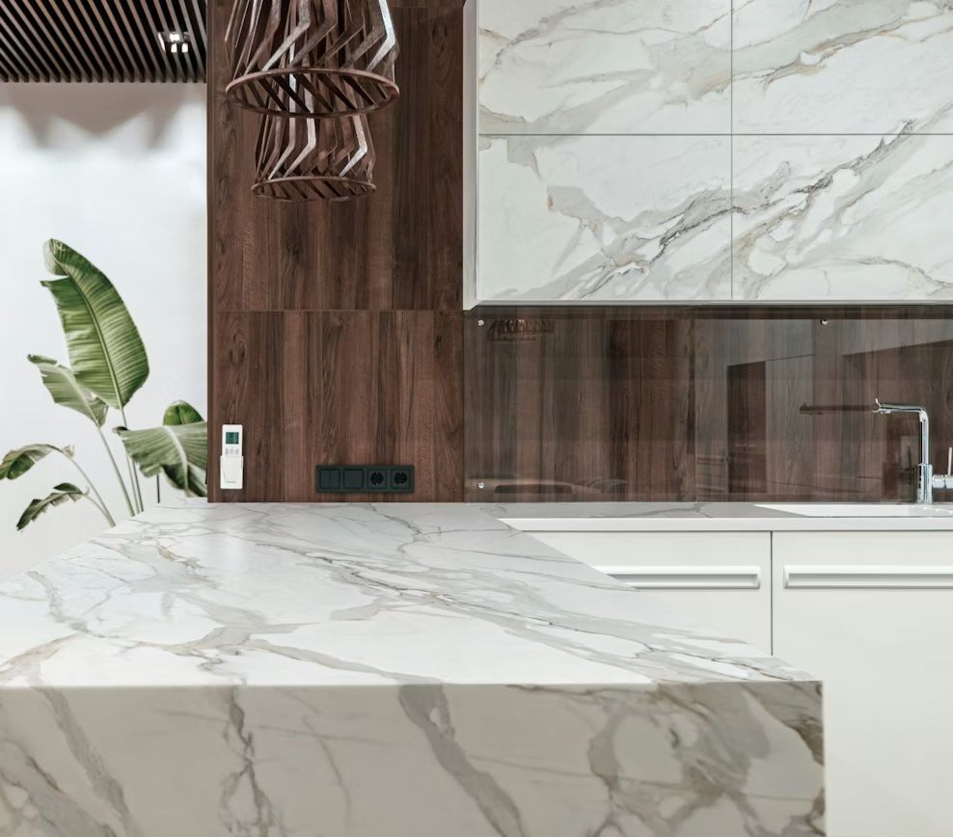 Îlot contemporain en Dekton
